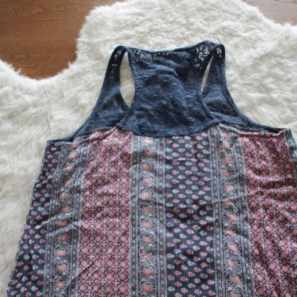 Vintage Triple Five Soul Tank Top w/ embroidered top & swimmer back women Large - Picture 2 of 3